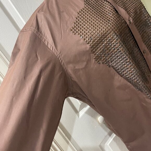 RAFAEL AMAYA SHIRT BUTTON DOWN BY RANGERS LEGEND XL CHOCOLATE STUDDED WESTERN - Picture 4 of 15
